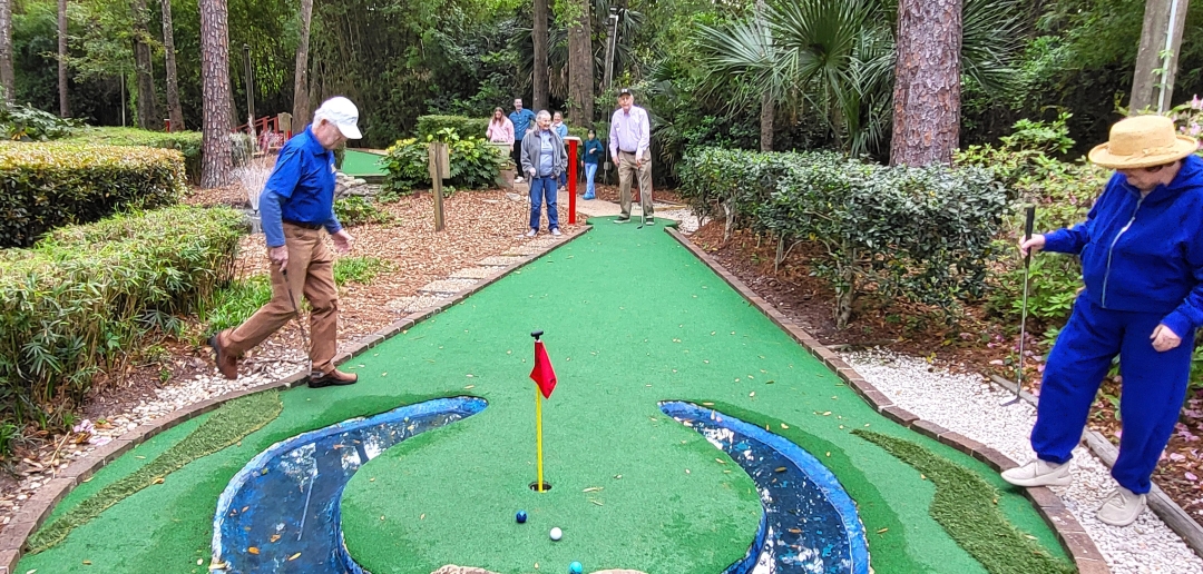 Rob Cushman surveys the first 3 shots  before John Gottlieb scores a hole-in-one!  