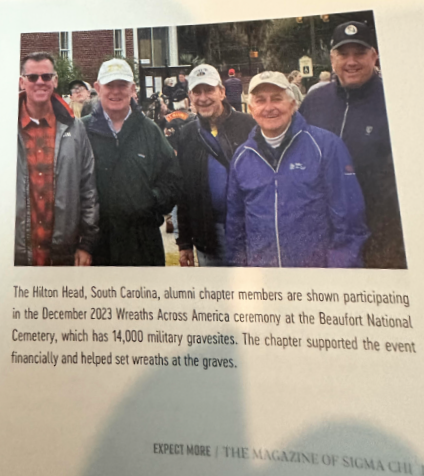 As published in "The Magazine of Sigma Chi" - bringing national recognition to the brothers of our Hilton Head Sigma Chi Alumni Chapter!