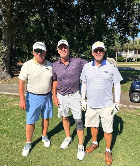 Mike Williamson with Brothers, Batanian and Catania, from his group on the back nine